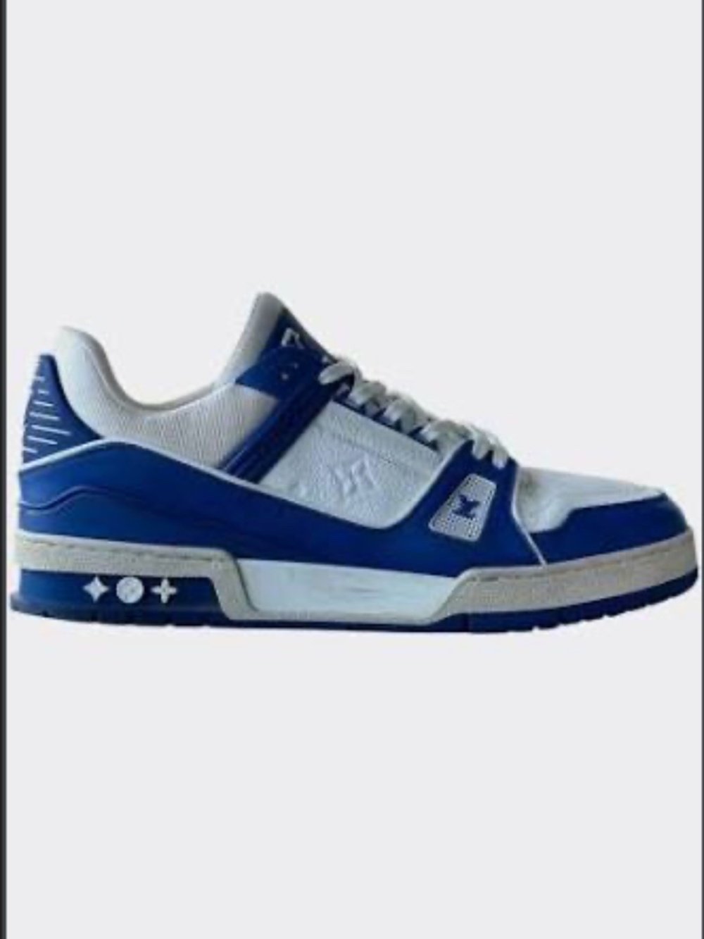 Louis Vuitton Trainer Low Signature - White Blue Size Size 7 Men's